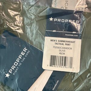Propper Men's 40/34 Olive Summerweight Tactical Pants.  New in packaging.